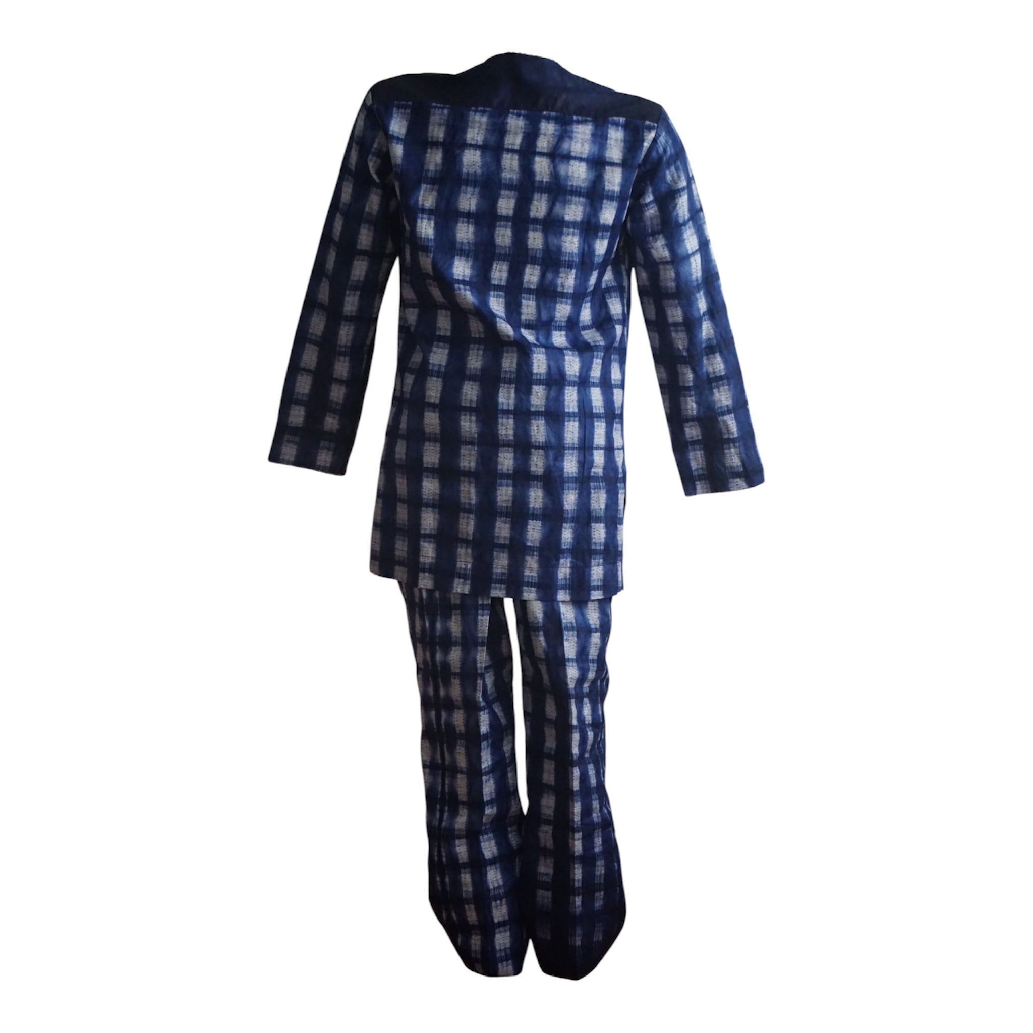 Ready To Wear Men's Tie Dye Adire Top and Trouser. Nigeria Buba &Sokoto - Size M
