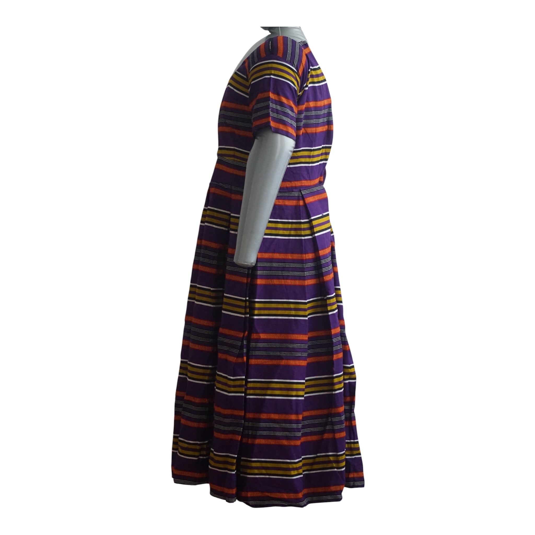 Ready to Wear Ankara Cotton Dress with Extra Clothe for Adjustment. Size M