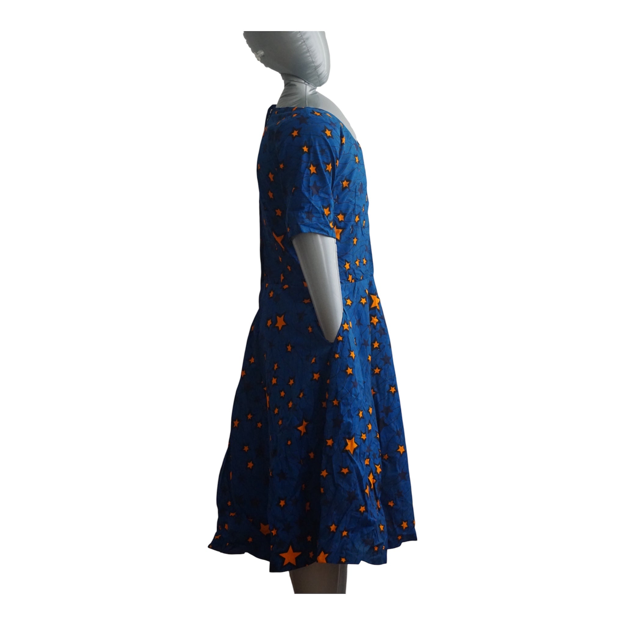 Ready to Wear Quality Ankara Dress with Extra Fabric for Adjustment. Size M