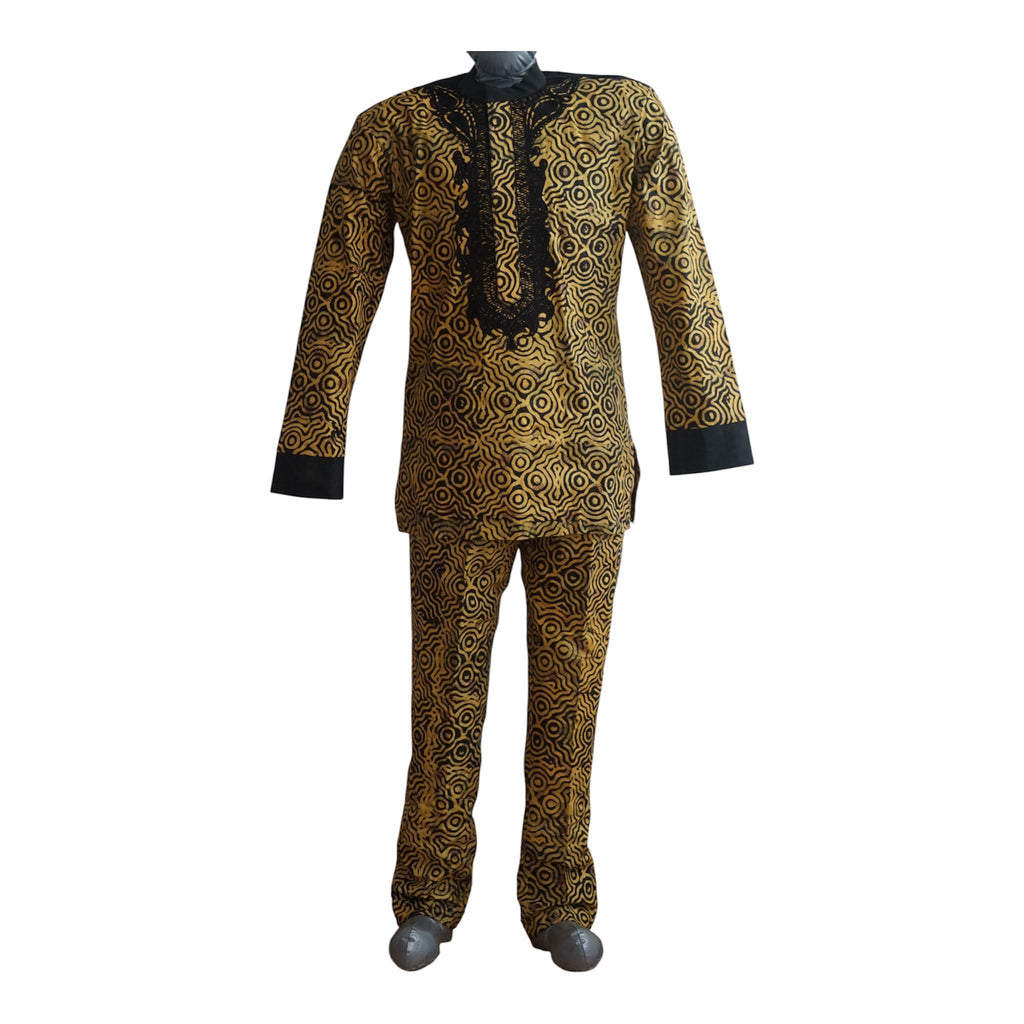 Ready To Wear Men's Tie Dye Adire Top and Trouser - Size S