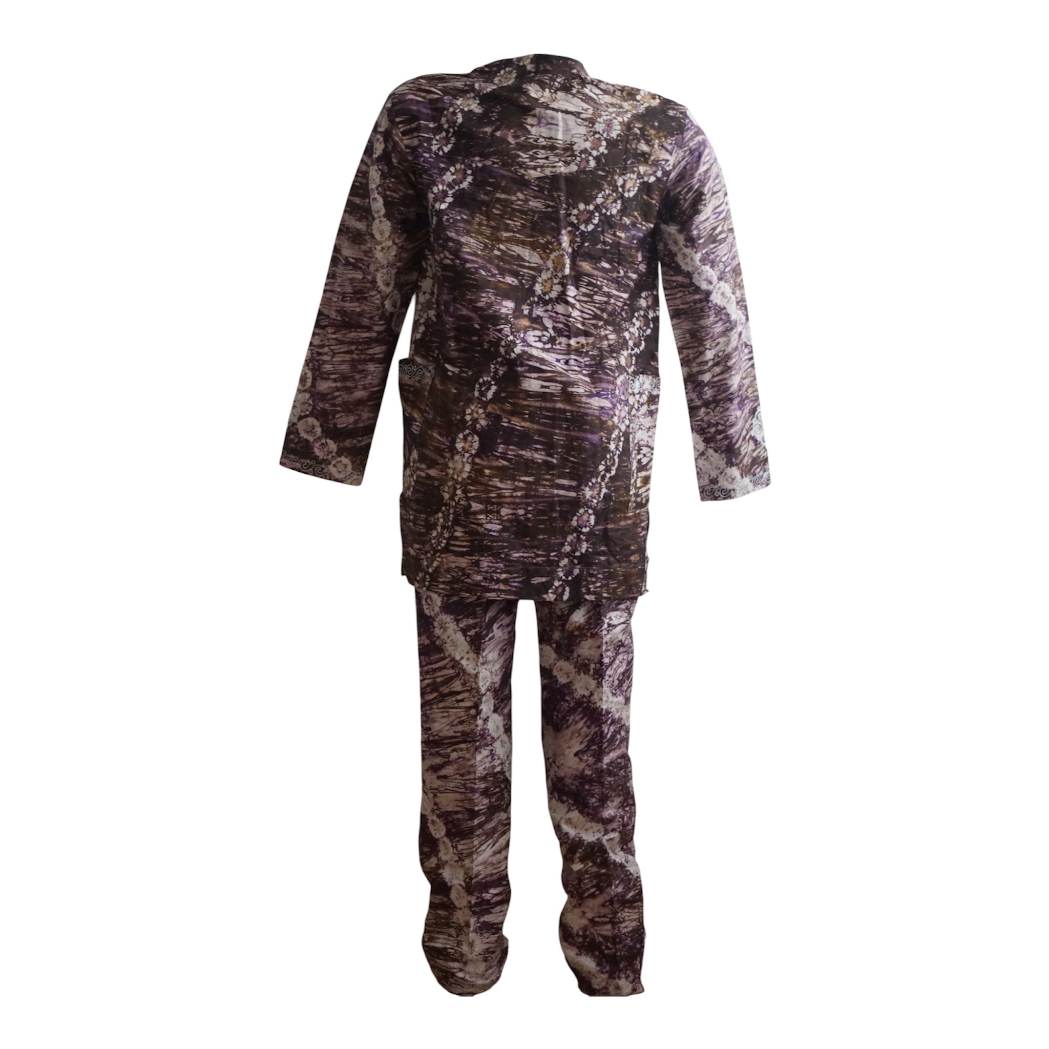 Ready To Wear Men's Tie Dye Adire Top and Trouser. Buba &Sokoto Size S