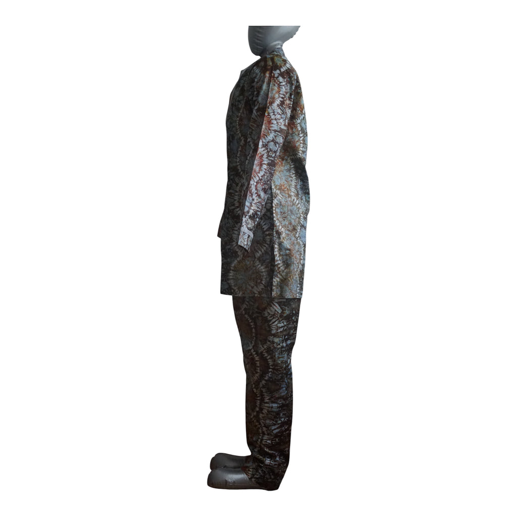 Ready To Wear Men's Tie Dye Adire Top and Trouser - Size S