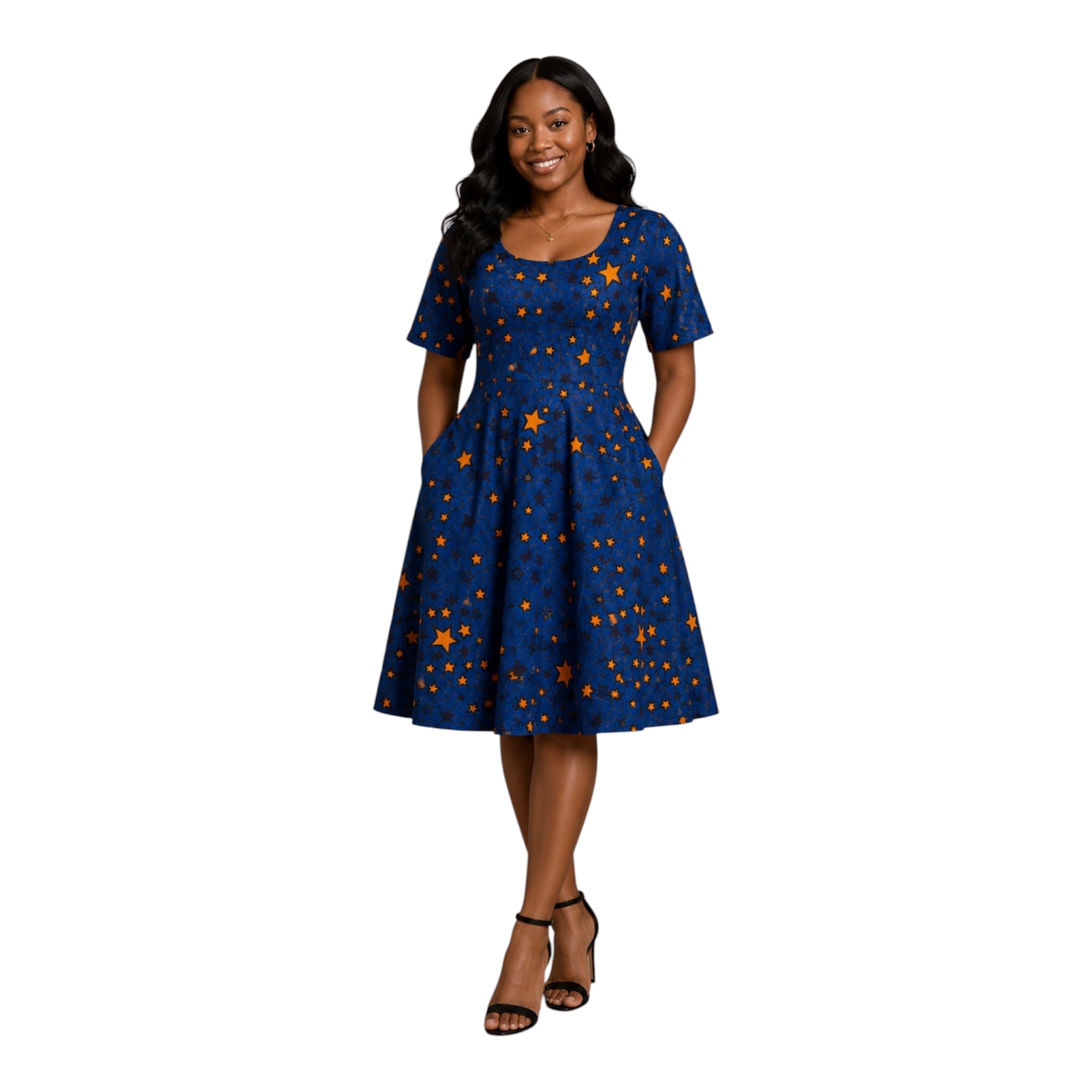 Ready to Wear Quality Ankara Dress with Extra Fabric for Adjustment. Size M
