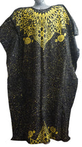 Nigeria Adire Bubu for Women. Size XL Color Black/Yellow