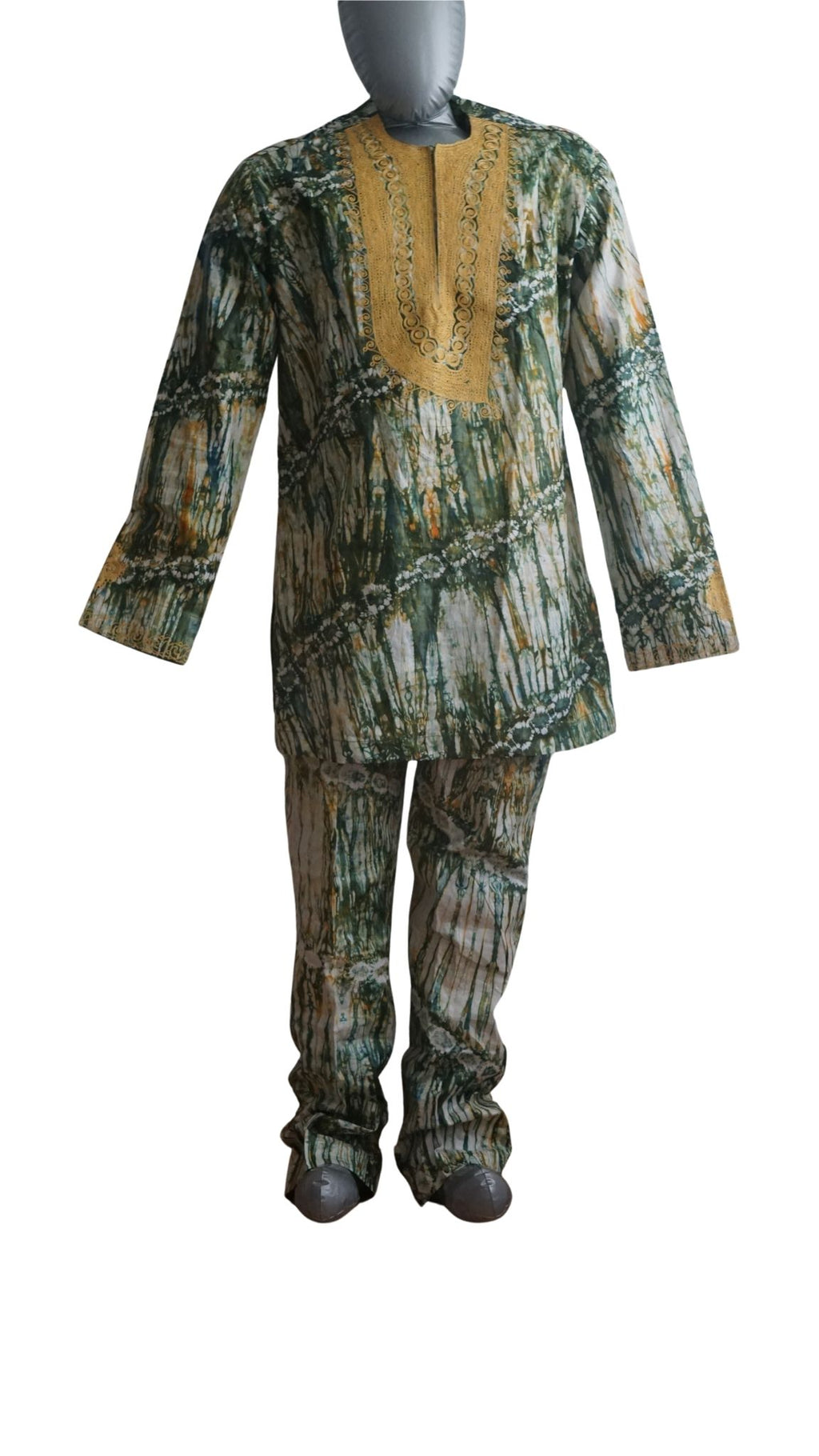 Ready To Wear Men's Tie Dye Adire Top and Trouser - Size L