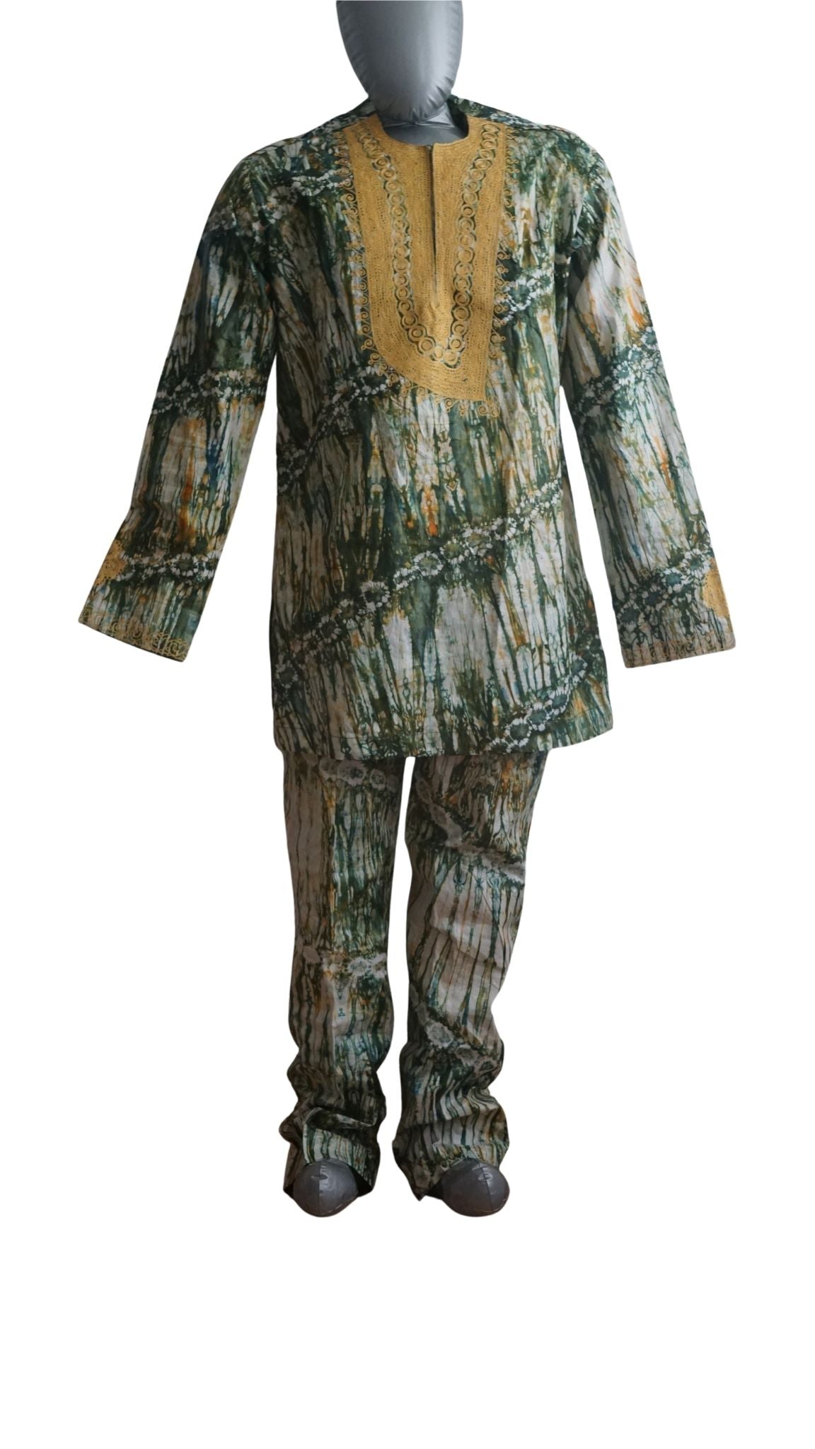 Ready To Wear Men's Tie Dye Adire Top and Trouser - Size L