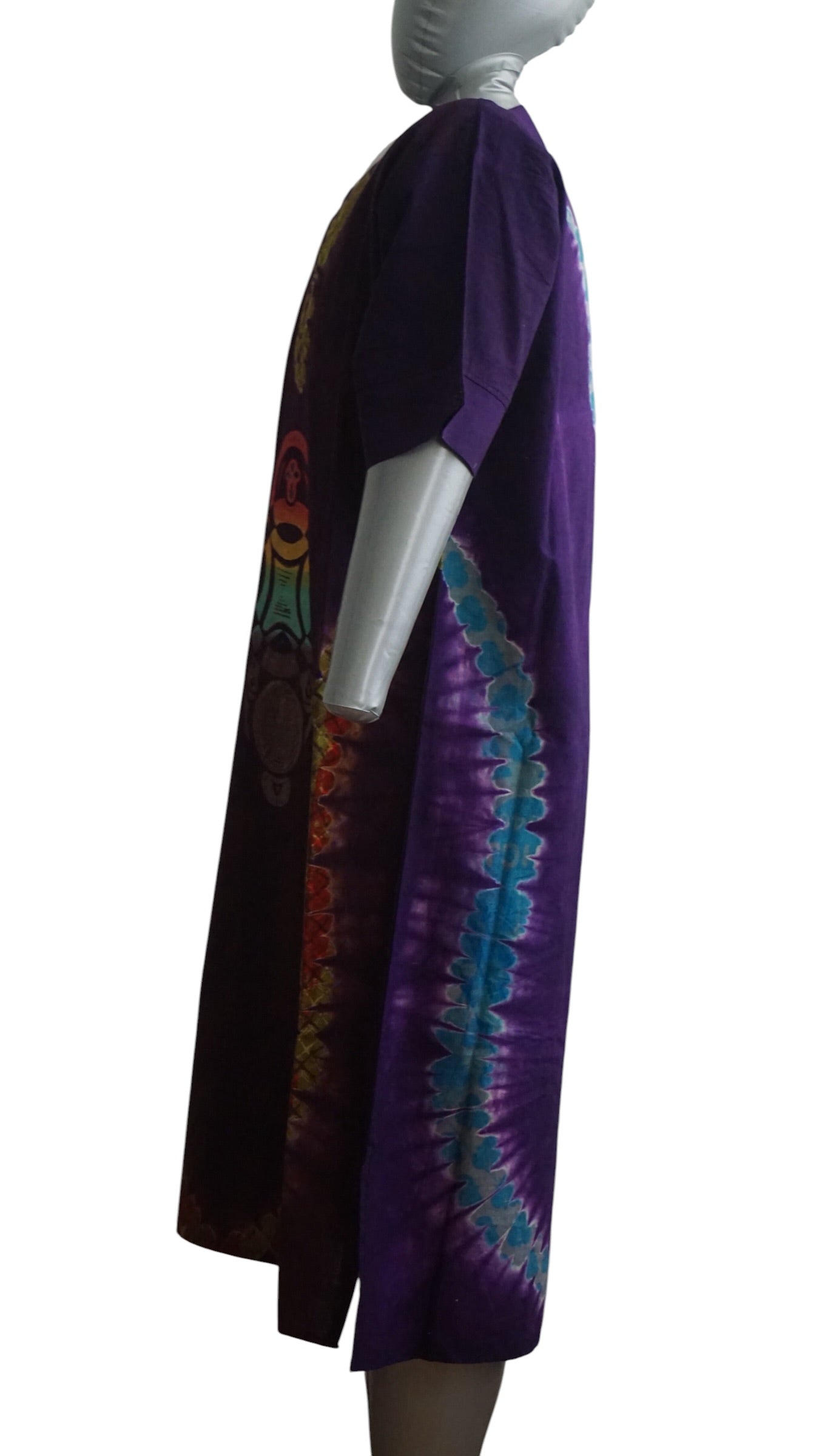Nigeria Batik Kaftan for Women. Size S Muilti-Color