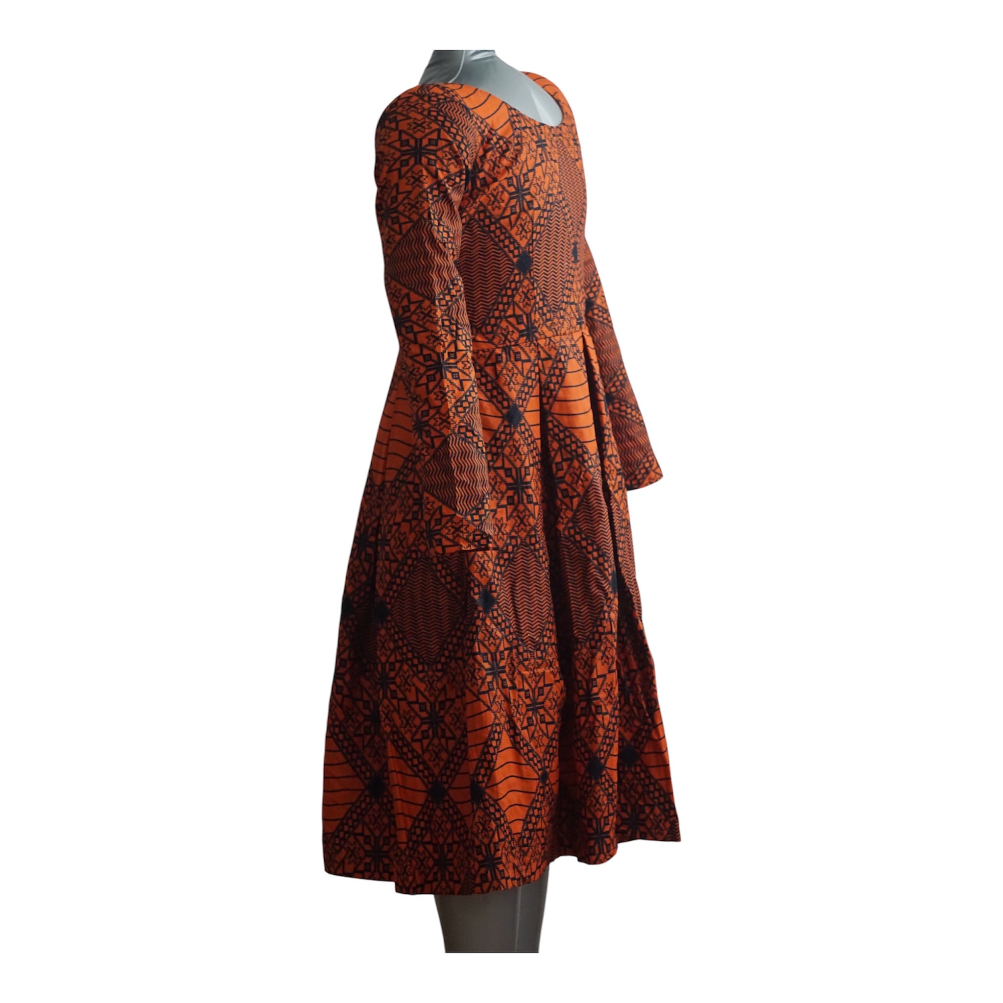 Ready to Wear Cote D'ivore Ankara Dress with Extra Clothe for Adjustment. Size M