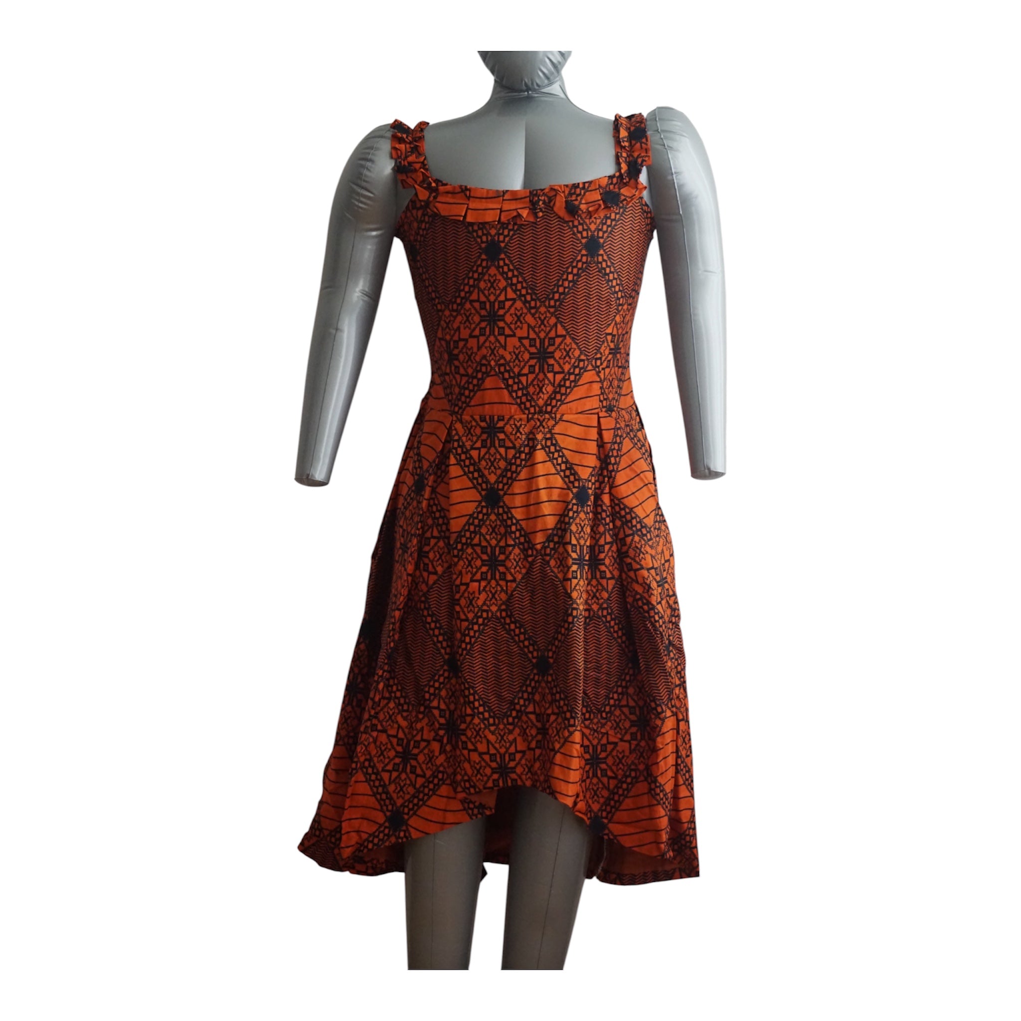 Ready to Wear Cote D'ivore Ankara Dress with Extra Clothe for Adjustment. Size M