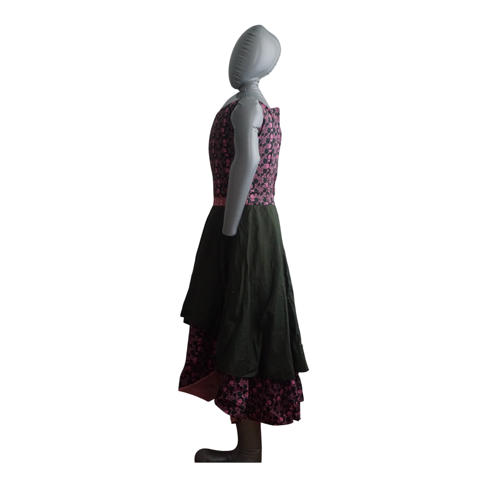Women's Ankara Dress with Extra Clothe for Adjustment. Size S