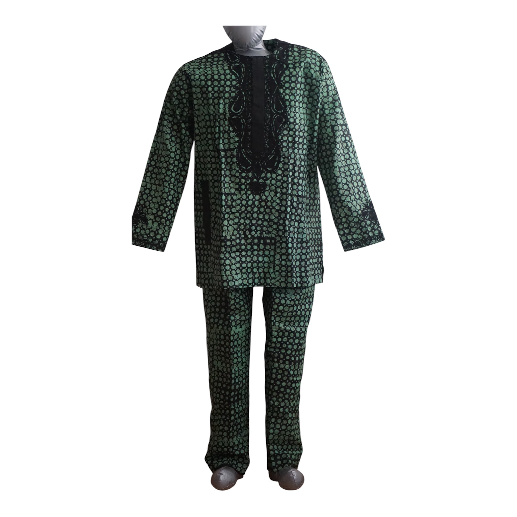 Ready To Wear Men's Tie Dye Adire Top and Trouser. Buba &Sokoto Size M