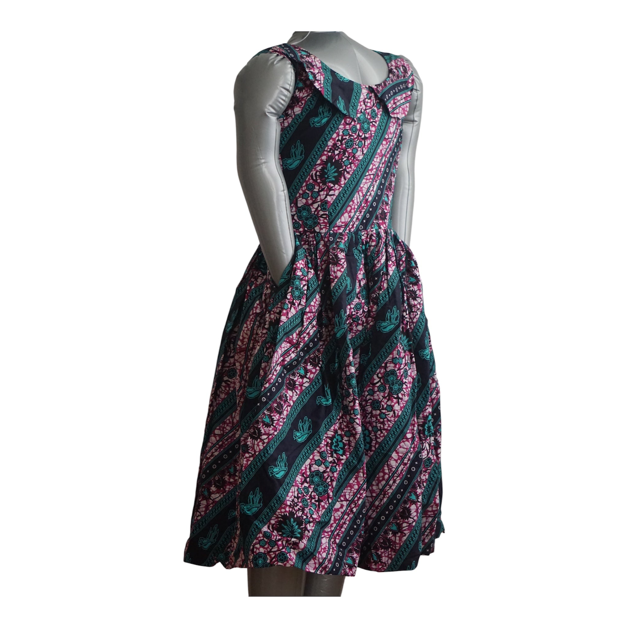 Ready to Wear Quality Ankara Dress with Extra Fabric for Adjustment. Size M