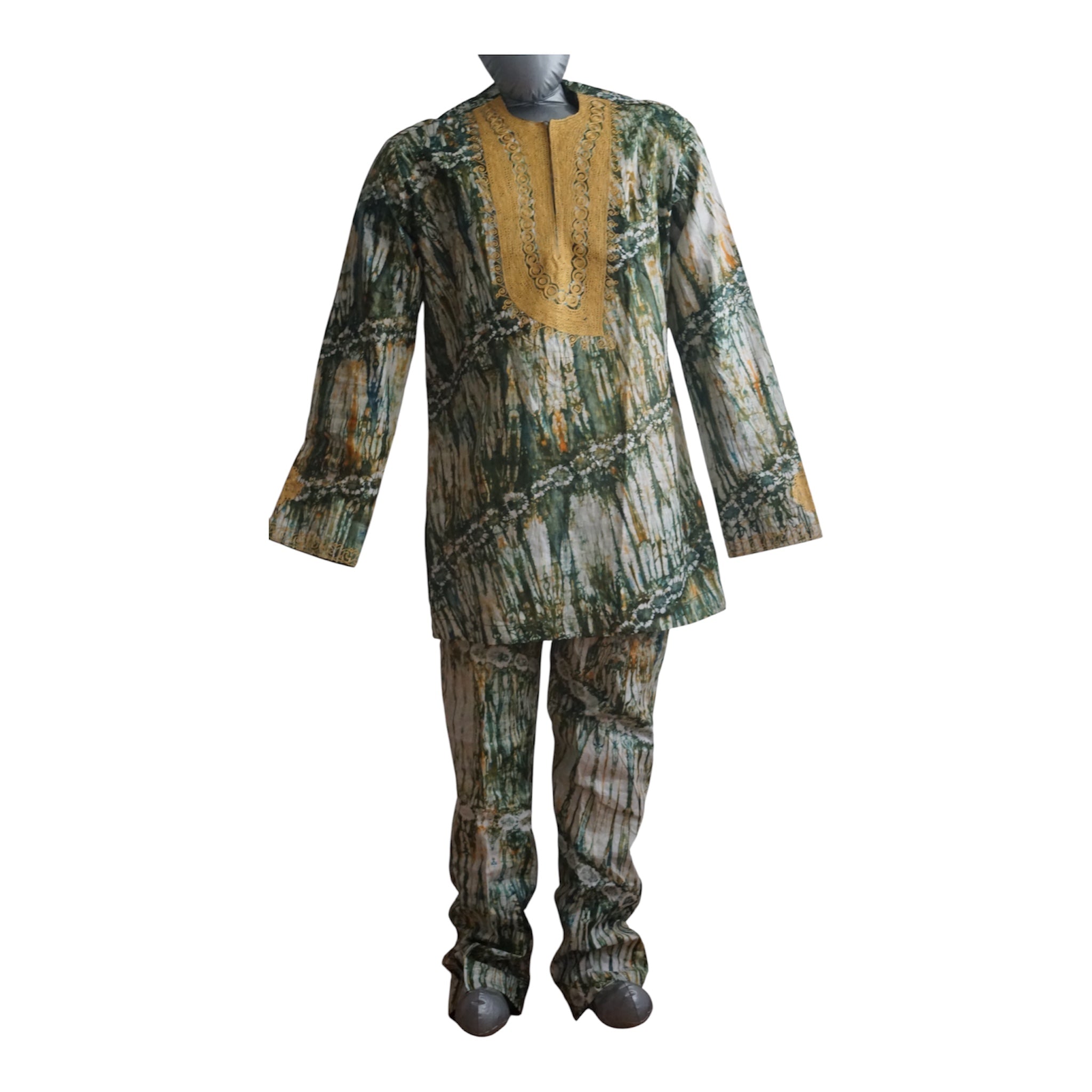 Ready To Wear Men's Tie Dye Adire Top and Trouser - Size L