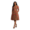 Ready to Wear Cote D'ivore Ankara Dress with Extra Clothe for Adjustment. Size M