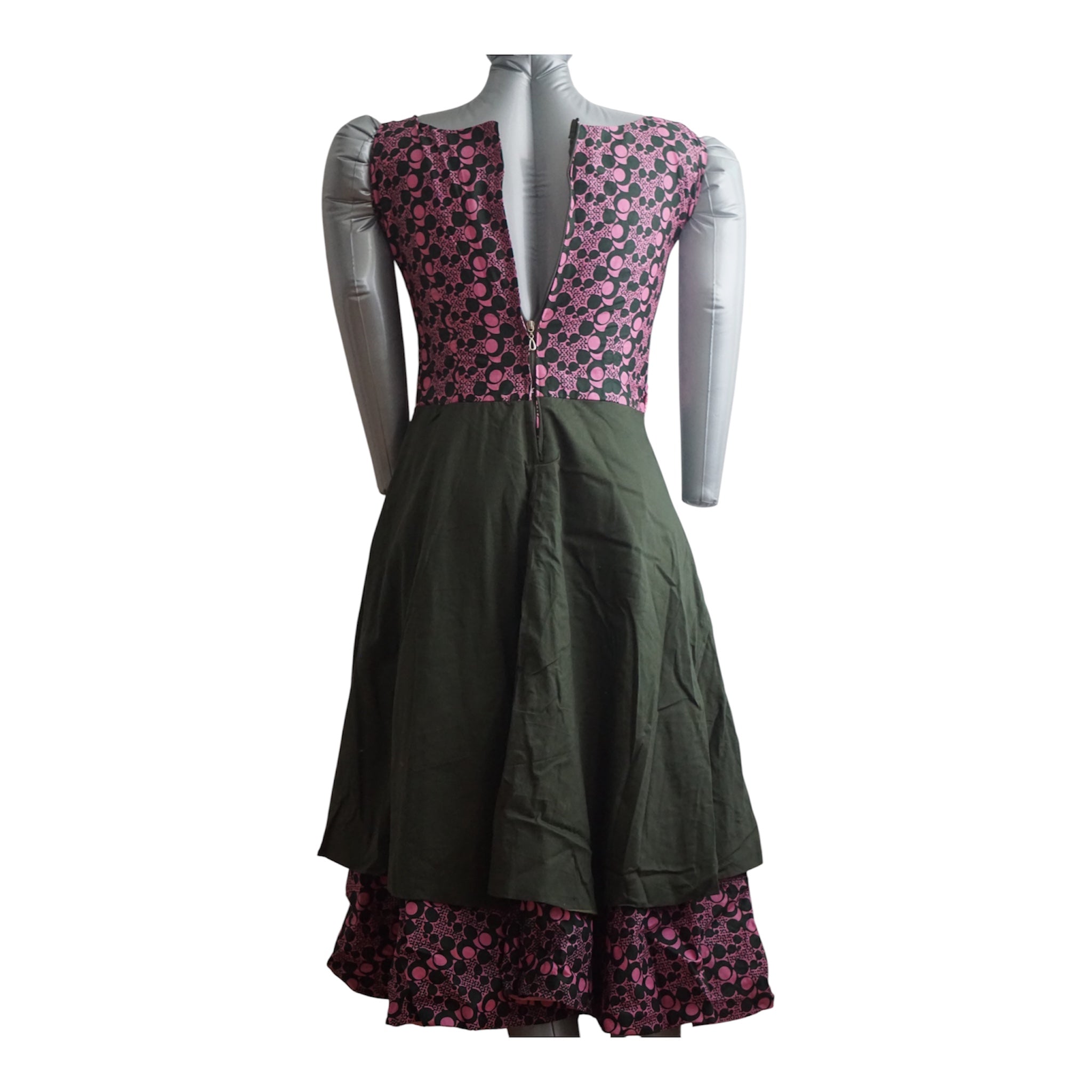 Women's Ankara Dress with Extra Clothe for Adjustment. Size S