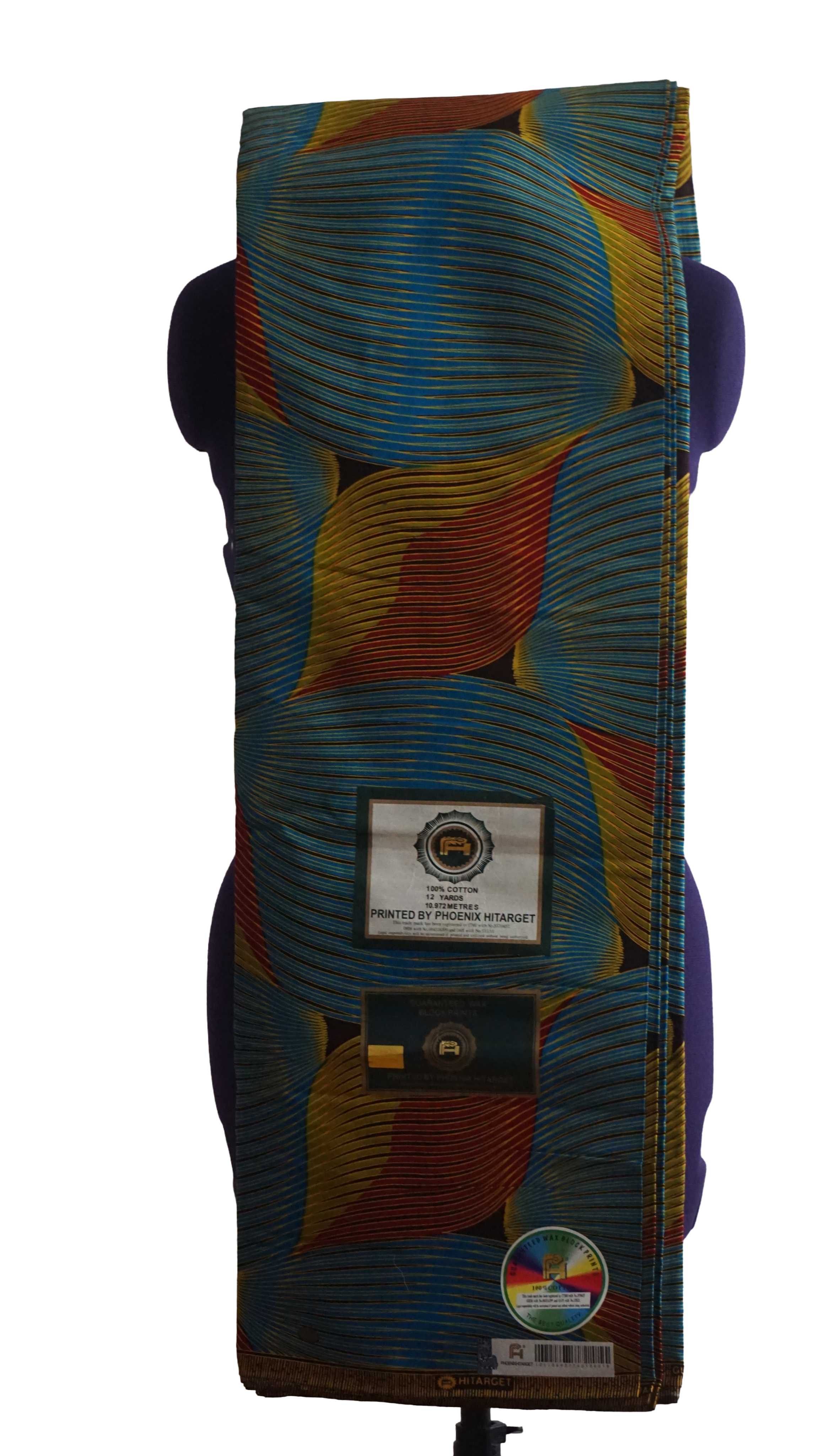 Quality Phoenix Hitarget  Nigeria Ankara Fabric. 6 Yards.