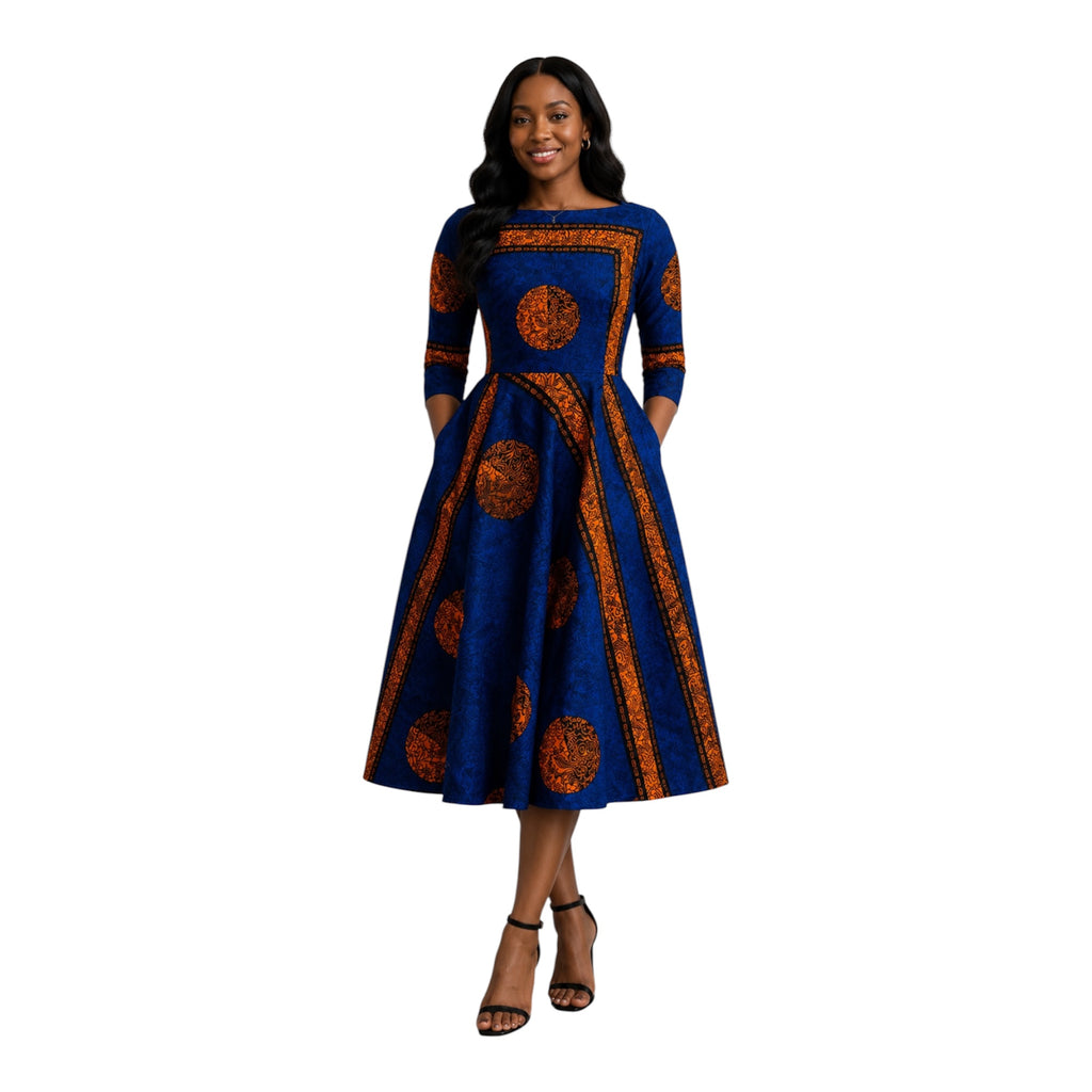 Ready to Wear Quality Ankara Dress with Extra Fabric for Adjustment. Size S