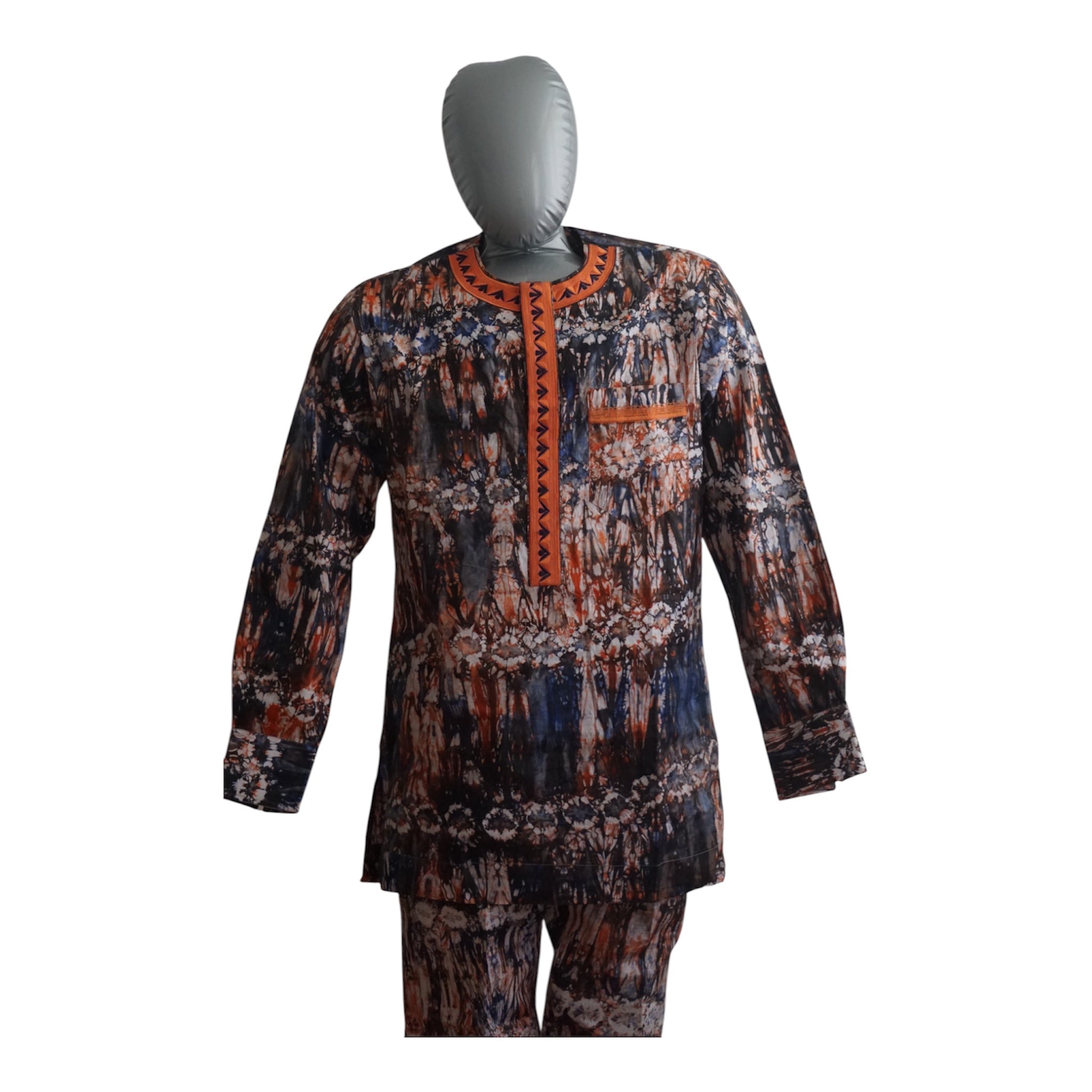 Ready To Wear Men's Adire / Tie Dye  Top and Trouser -  Size S