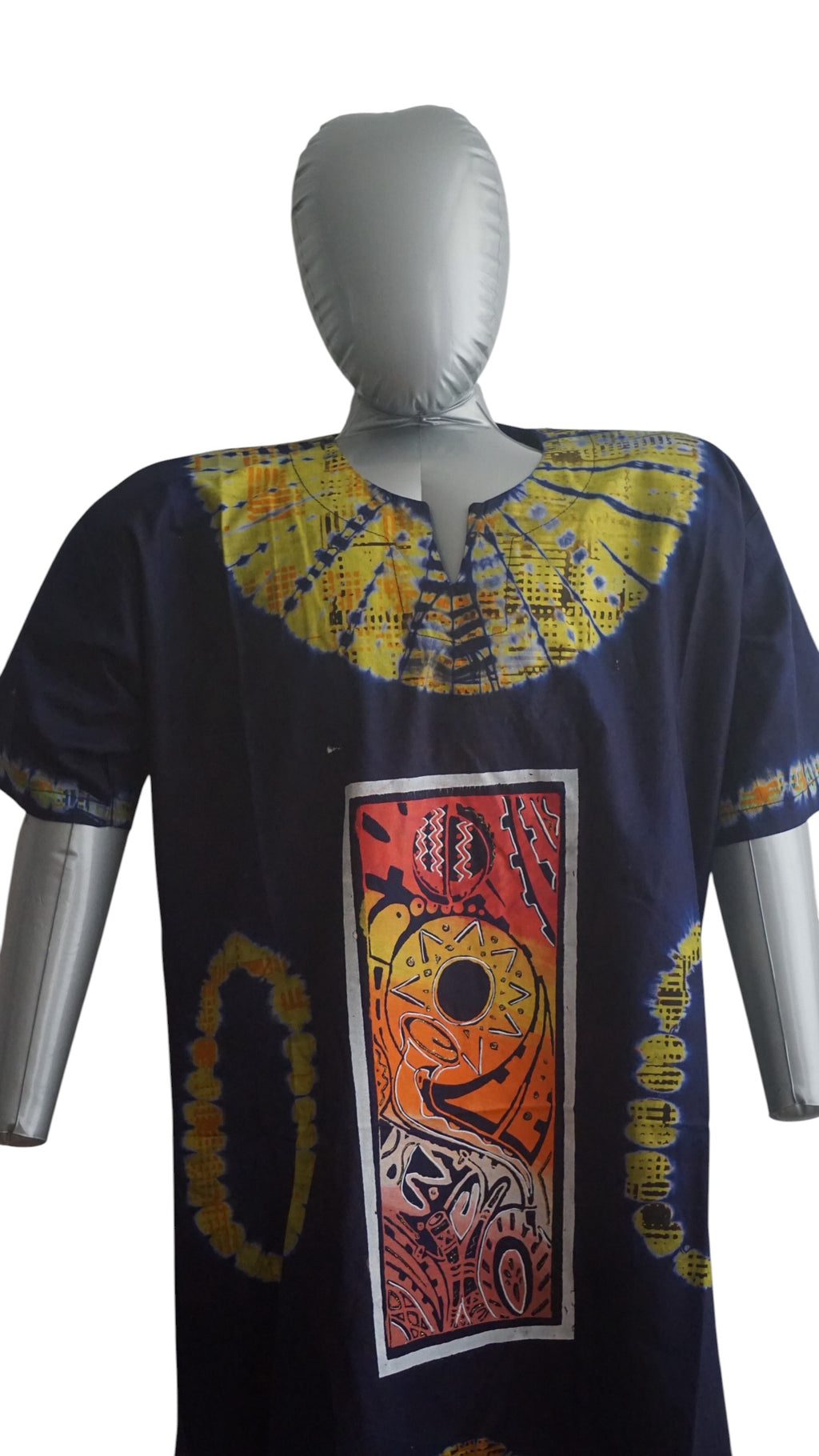 Nigeria Batik Kaftan for Women. Size M Muilti-Color