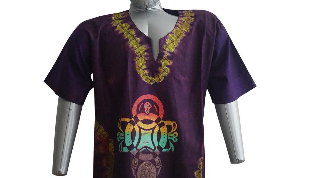 Nigeria Batik Kaftan for Women. Size S Muilti-Color
