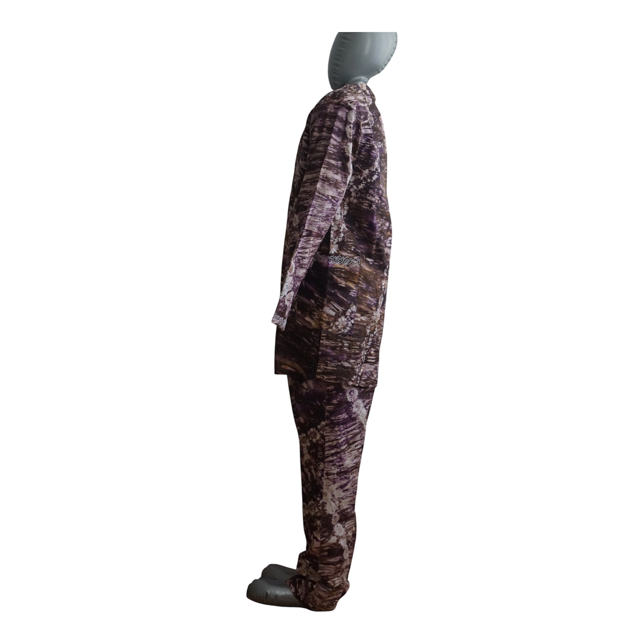 Ready To Wear Men's Tie Dye Adire Top and Trouser. Buba &Sokoto Size S