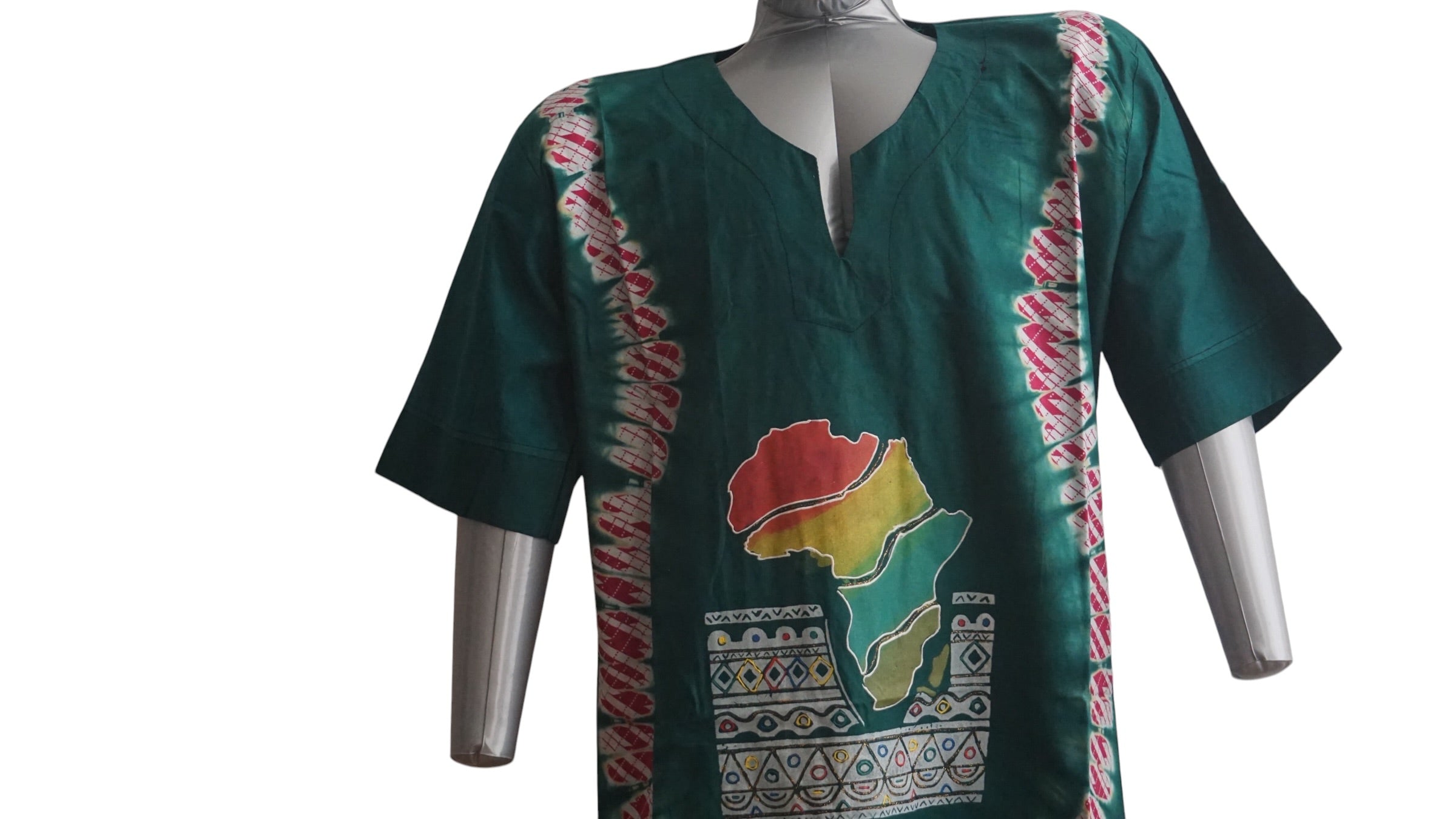 Nigeria Batik Kaftan for Women. Size S Muilti-Color
