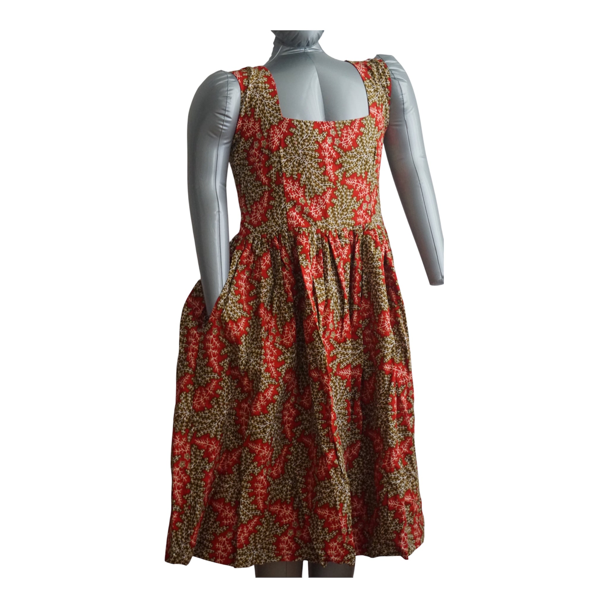 Ready to Wear Cote D'ivore Ankara Dress with Extra Clothe for Adjustment. Size L