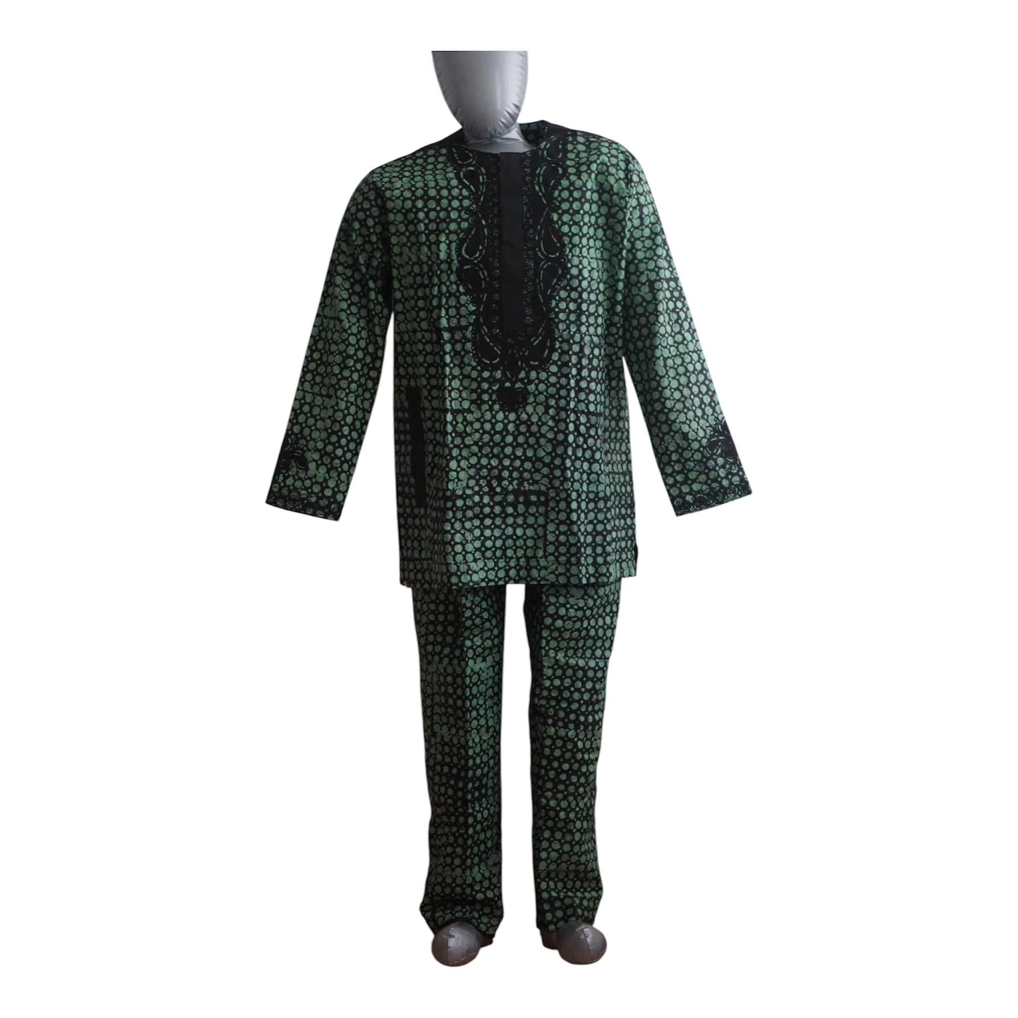 Ready To Wear Men's Tie Dye Adire Top and Trouser. Buba &Sokoto Size M