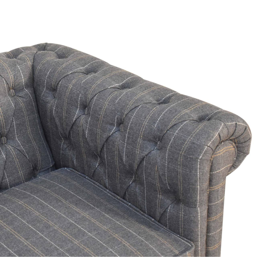 Pewter Tweed 2 Seat Chesterfield - Lead time 12 Weeks