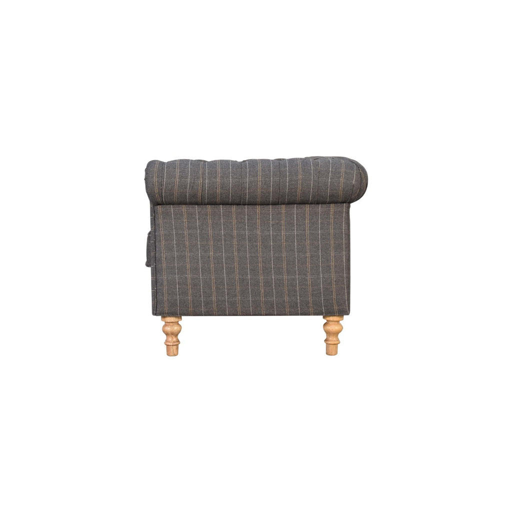 Pewter Tweed 2 Seat Chesterfield - Lead time 12 Weeks