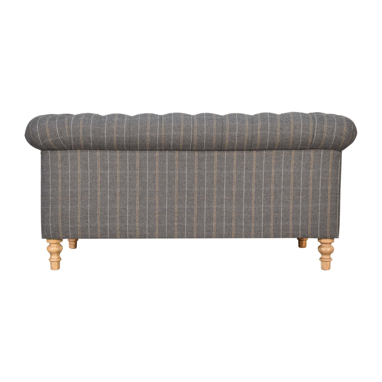Pewter Tweed 2 Seat Chesterfield - Lead time 12 Weeks