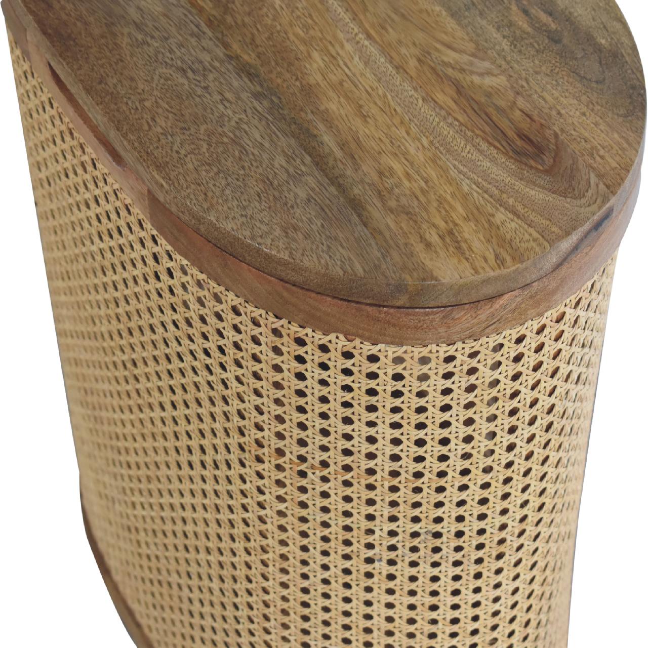 Larissa Round Lid-Up Storage Stool - Lead time 12 Weeks