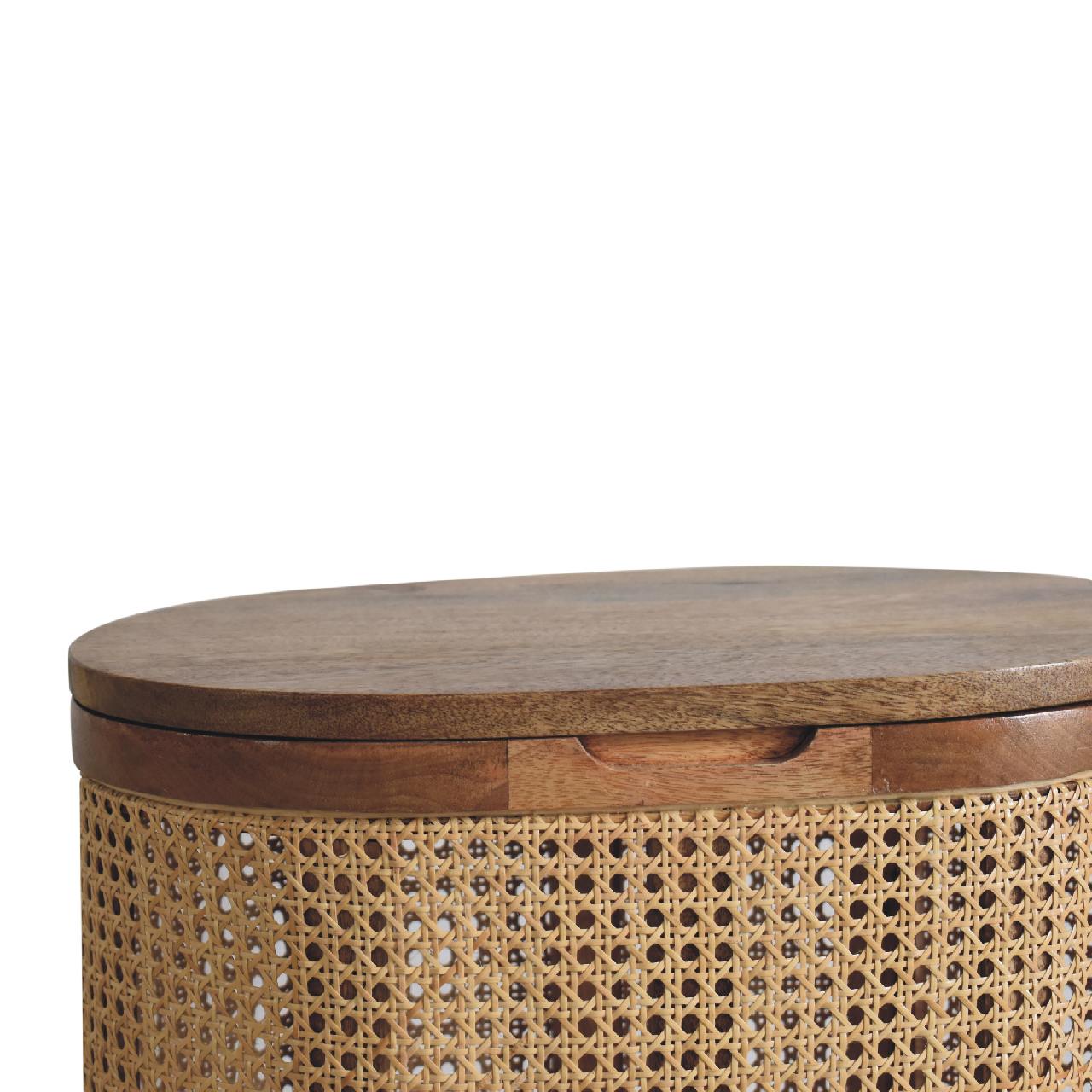 Larissa Round Lid-Up Storage Stool - Lead time 12 Weeks