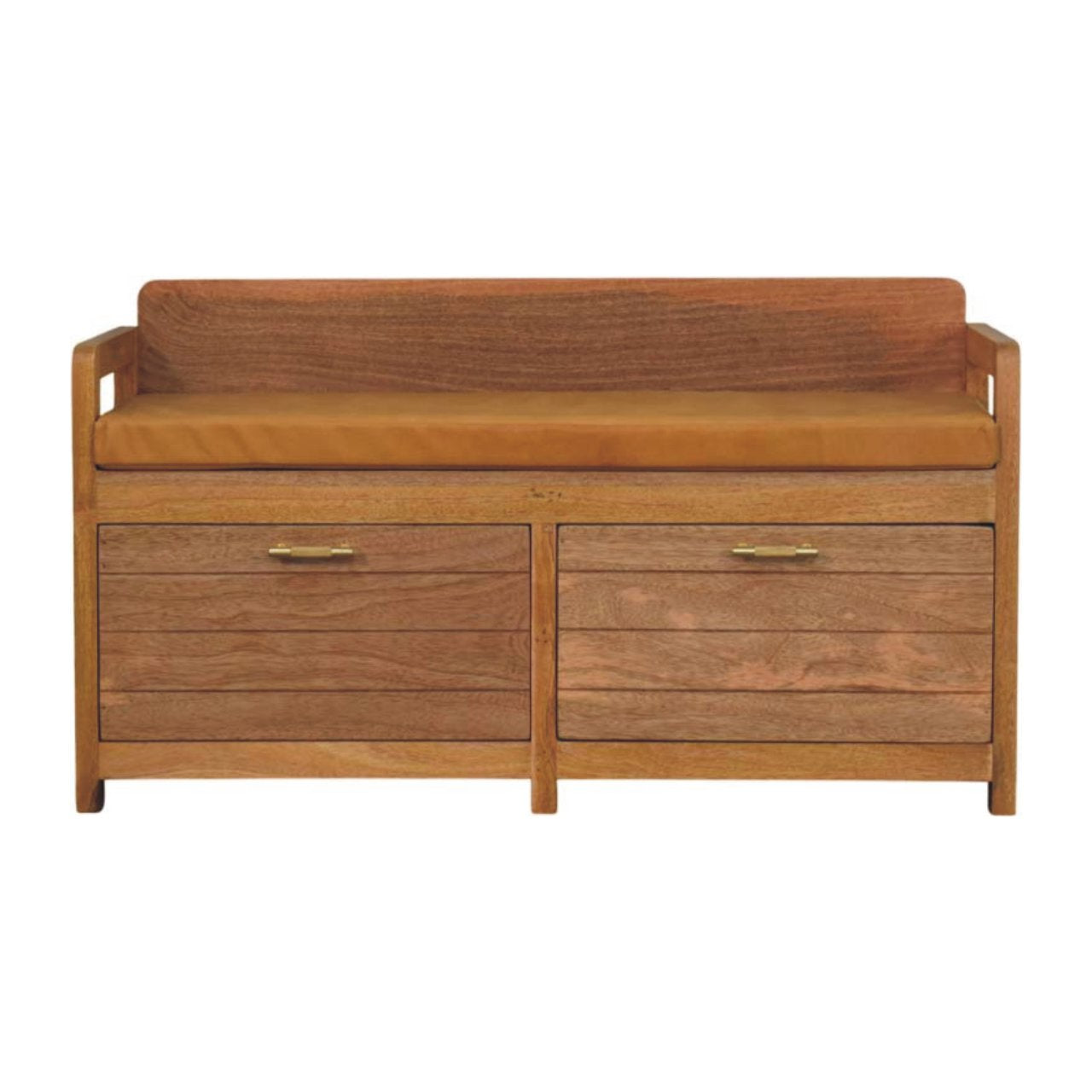 Oxford Oak-ish 2 Drawer Storage Bench - Lead time 12 Weeks
