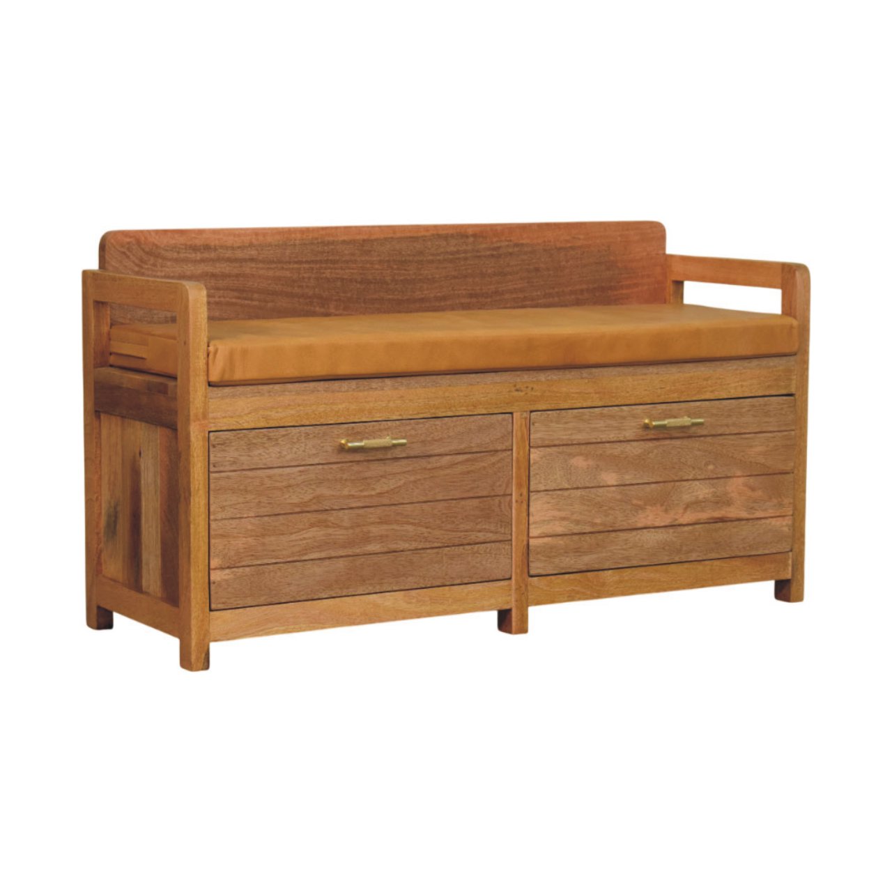 Oxford Oak-ish 2 Drawer Storage Bench - Lead time 12 Weeks