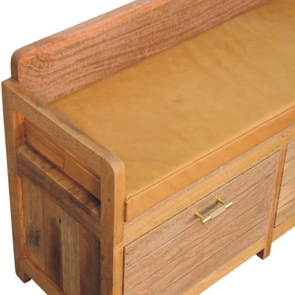 Oxford Oak-ish 2 Drawer Storage Bench - Lead time 12 Weeks