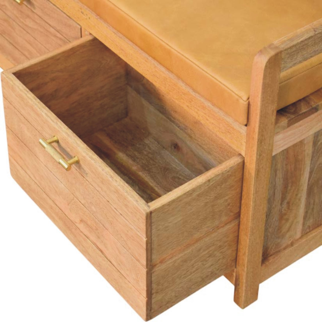 Oxford Oak-ish 2 Drawer Storage Bench - Lead time 12 Weeks
