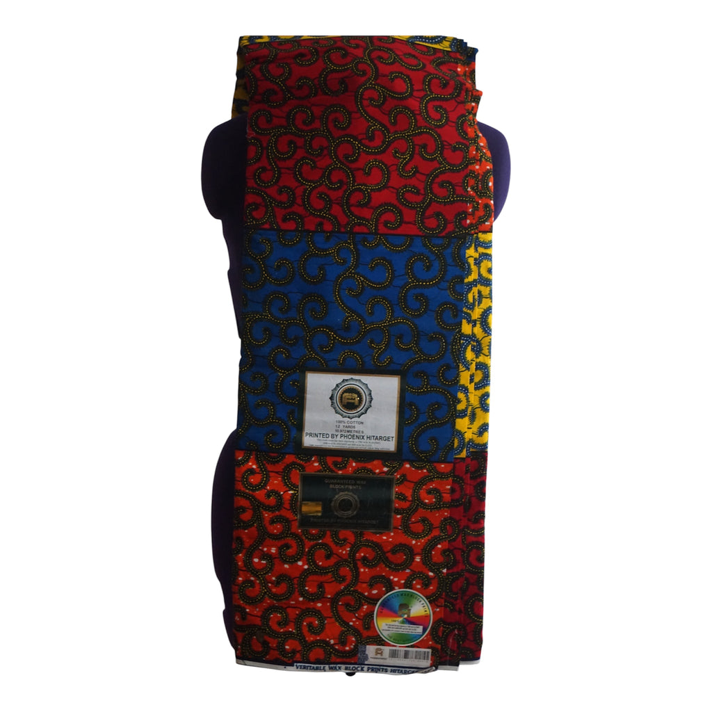 Nigeria Quality Phoenix Hitarget Ankara Fabric. 6 Yards.