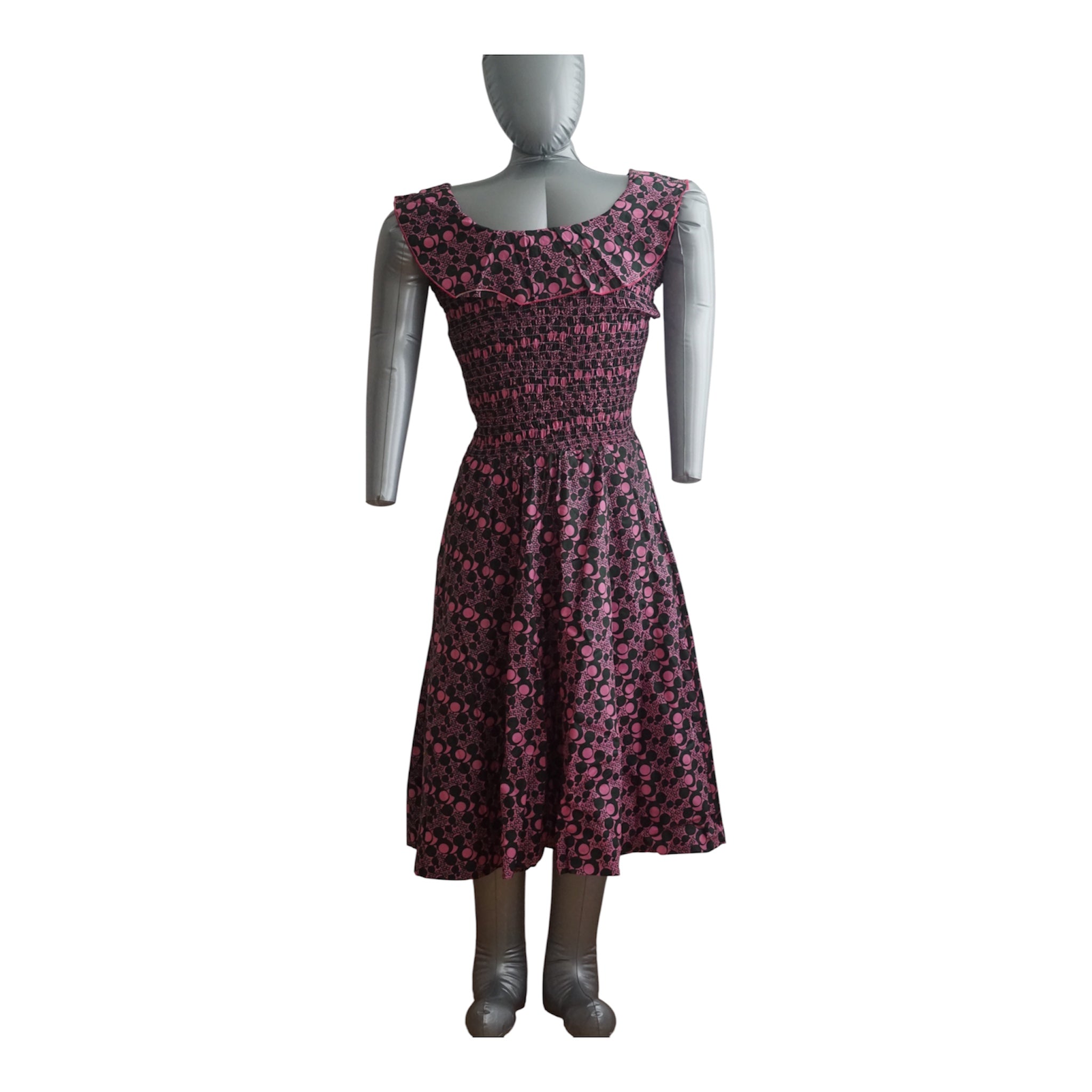 Women's Ankara Dress with Extra Clothe for Adjustment. Size M